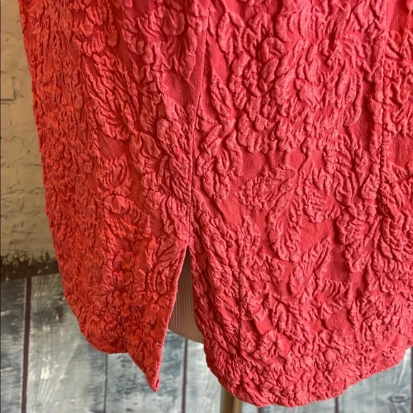 URU 100% Silk Textured Floral Top Lagenlook One Size Lagenlook USA-Made Workwear